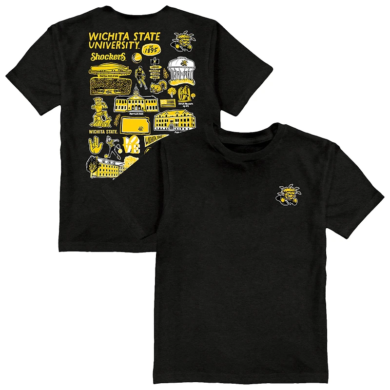 Youth Vive La Fete Black Wichita State Shockers Impressions Artwork T-Shirt