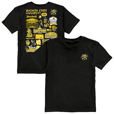 Youth Vive La Fete Black Wichita State Shockers Impressions Artwork T-Shirt