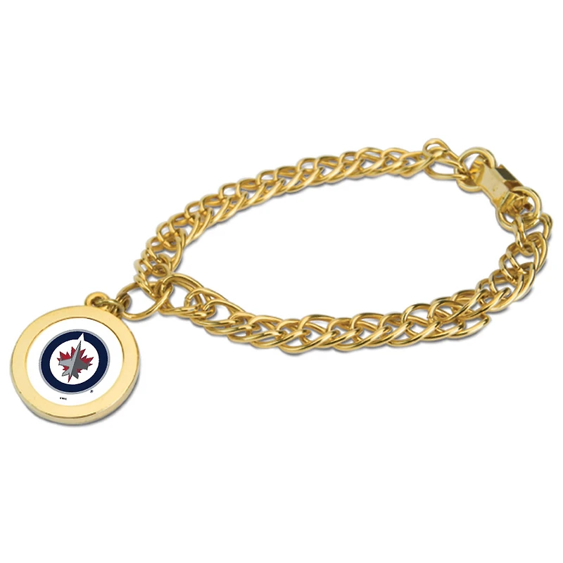 Winnipeg Jets Gold Charm Bracelet
