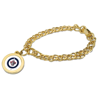 Winnipeg Jets Gold Charm Bracelet