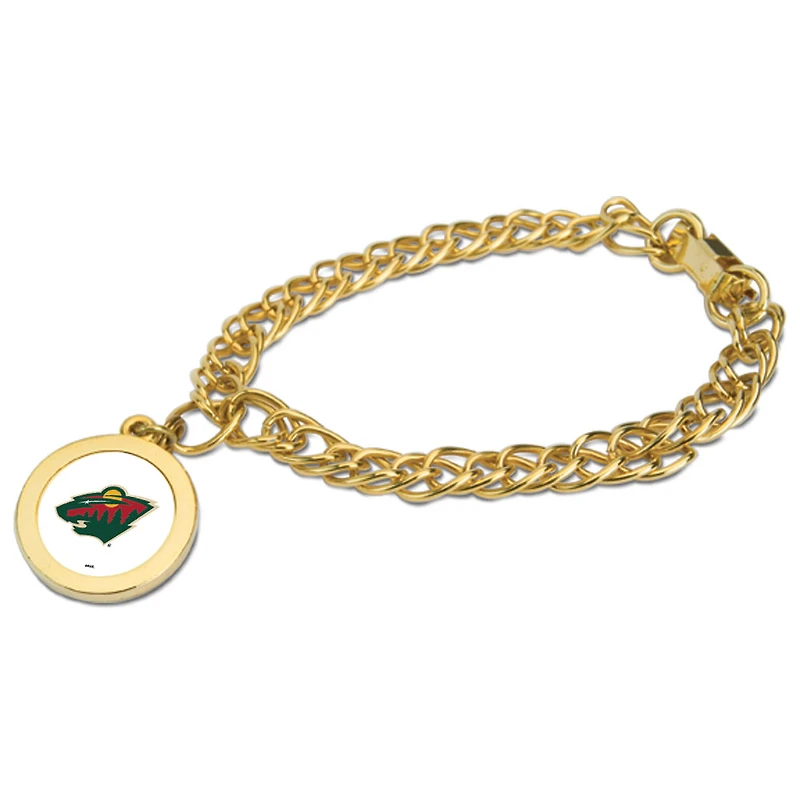Minnesota Wild Gold Charm Bracelet