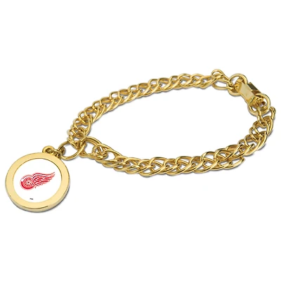 Detroit Red Wings Gold Charm Bracelet