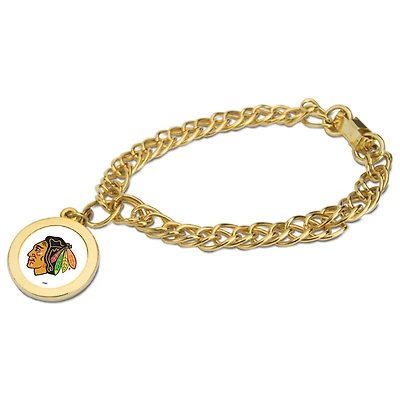 Chicago Blackhawks Gold Charm Bracelet
