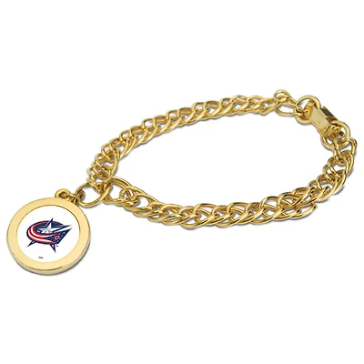 Columbus Blue Jackets Gold Charm Bracelet