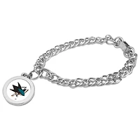 San Jose Sharks Silver Charm Bracelet