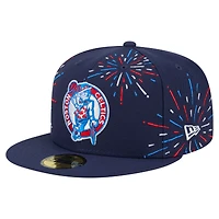 Men's New Era  Navy Boston Celtics Americana Fireworks 59FIFTY Fitted Hat