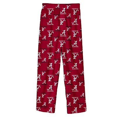 Youth Outerstuff Crimson Alabama Crimson Tide All-Over Team Logo Pants