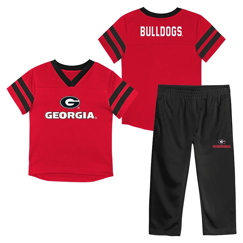 Infant Outerstuff Red Georgia Bulldogs Team Logo Zone Top and Pant Set
