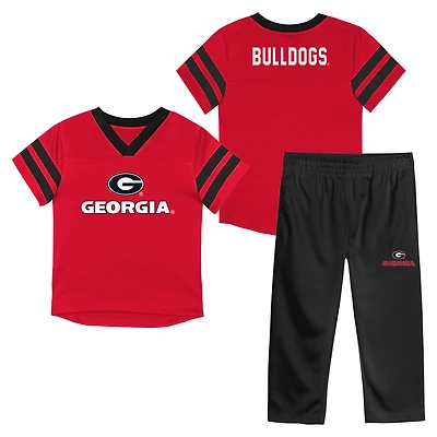 Infant Outerstuff Red Georgia Bulldogs Team Logo Zone Top and Pant Set