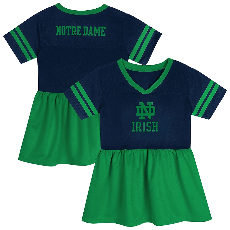 Toddler Outerstuff Navy/Green Notre Dame Fighting Irish Stadium Lights Fashion Jersey Dress