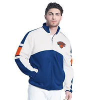 Men's G-III Sports by Carl Banks Blue/White New York Knicks Back Field Full-Zip Track Jacket