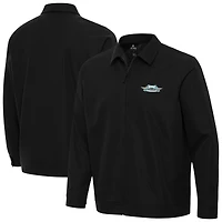 Men's Antigua Black NASCAR - Logo Pivot Full-Zip Jacket