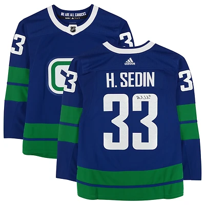 Henrik Sedin Vancouver Canucks Autographed Blue Alternate adidas Authentic Jersey