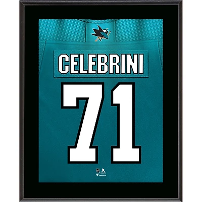 Macklin Celebrini San Jose Sharks 10.5" x 13" Jersey Number Sublimated Player Plaque