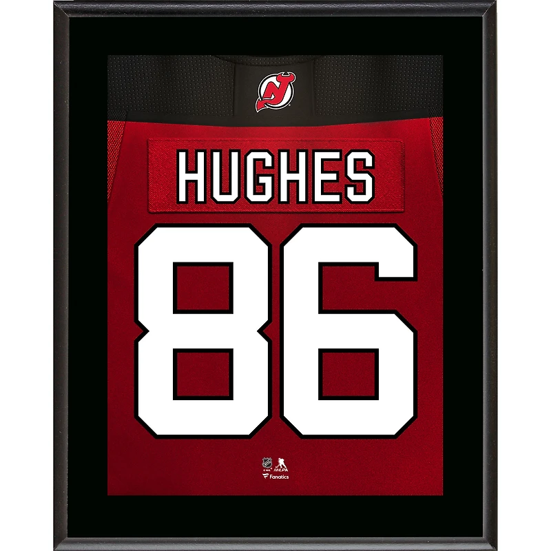 Jack Hughes New Jersey Devils 10.5" x 13" Jersey Number Sublimated Player Plaque