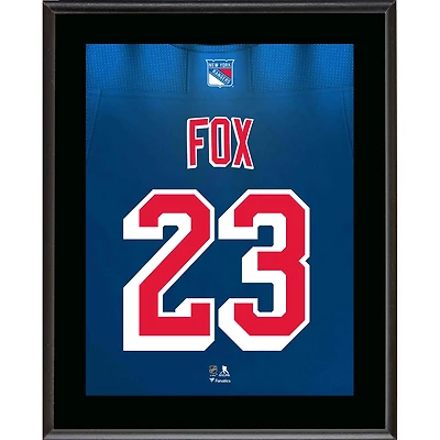 Adam Fox New York Rangers 10.5" x 13" Jersey Number Sublimated Player Plaque