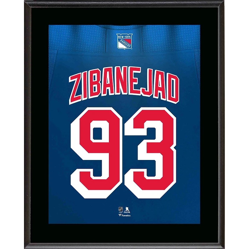 Mika Zibanejad New York Rangers 10.5" x 13" Jersey Number Sublimated Player Plaque
