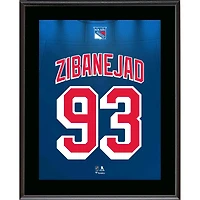 Mika Zibanejad New York Rangers 10.5" x 13" Jersey Number Sublimated Player Plaque