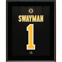 Jeremy Swayman Boston Bruins 10.5" x 13" Jersey Number Sublimated Player Plaque