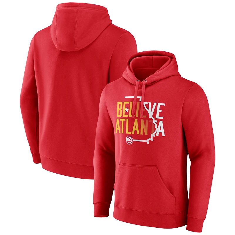 Men's  Red Atlanta Hawks Team Pride Pullover Hoodie
