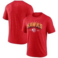 Men's  Red Atlanta Hawks Backboard Tri-Blend T-Shirt