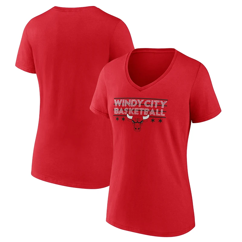 Women's Chicago Bulls Core Hometown Launch V-Neck T-Shirt