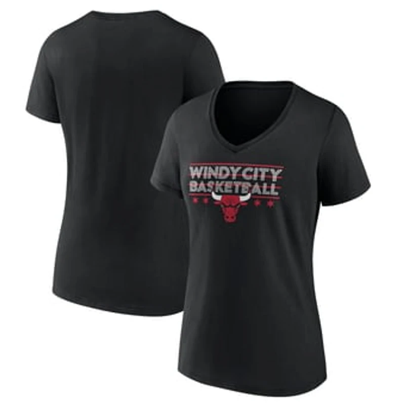 Women's Chicago Bulls Core Hometown Launch V-Neck T-Shirt