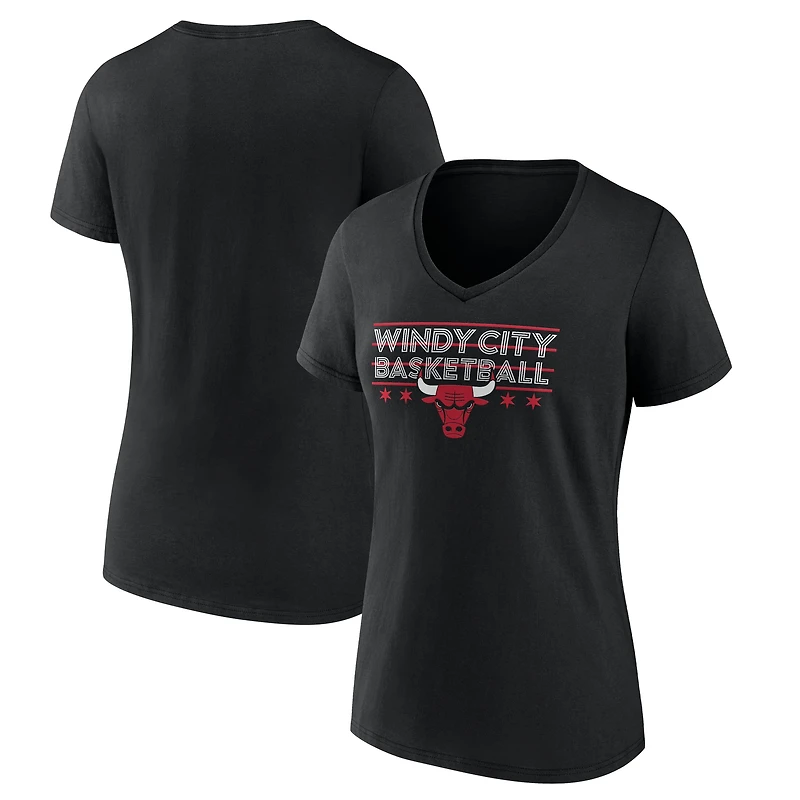 Women's Chicago Bulls Core Hometown Launch V-Neck T-Shirt