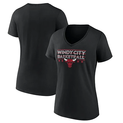 Women's Chicago Bulls Core Hometown Launch V-Neck T-Shirt