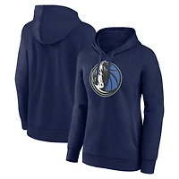 Women's  Navy Dallas Mavericks Primary Logo Pullover Hoodie