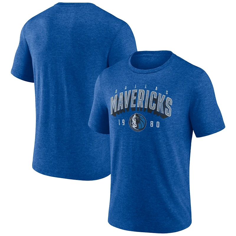 Men's  Blue Dallas Mavericks Backboard Tri-Blend T-Shirt