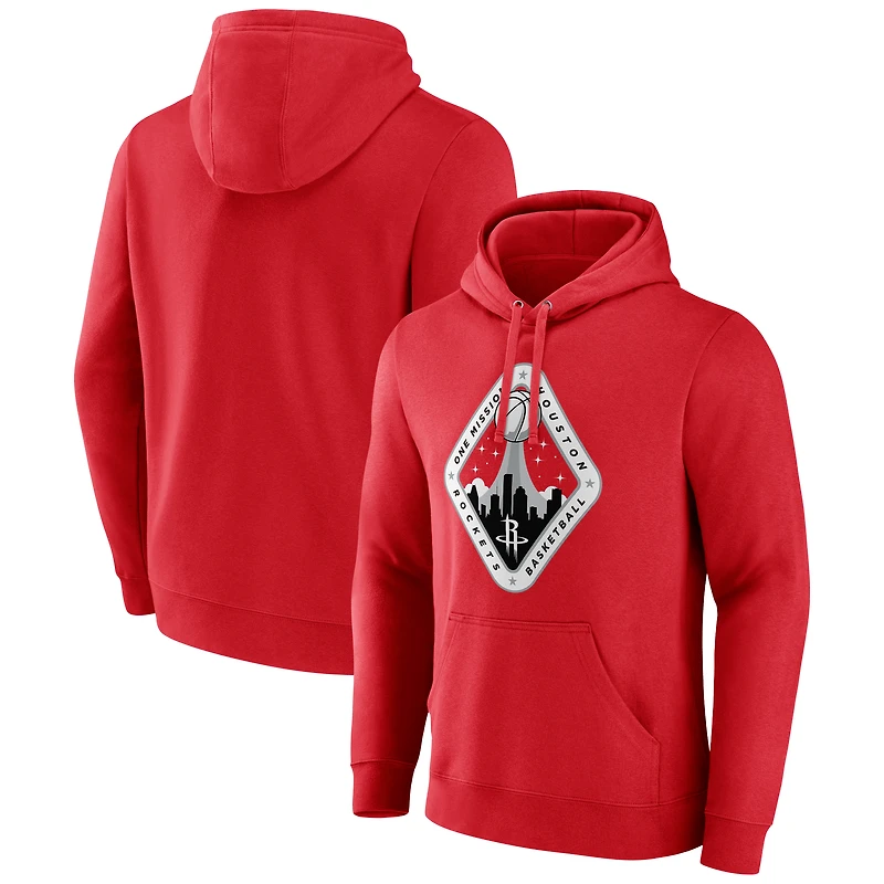 Men's  Red Houston Rockets Team Pride Pullover Hoodie