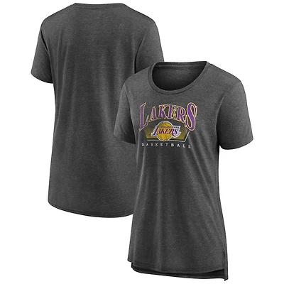 Women's Gray Los Angeles Lakers Selection Tri-Blend T-Shirt