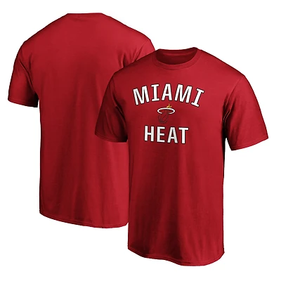 Men's  Red Miami Heat Victory Arch T-Shirt
