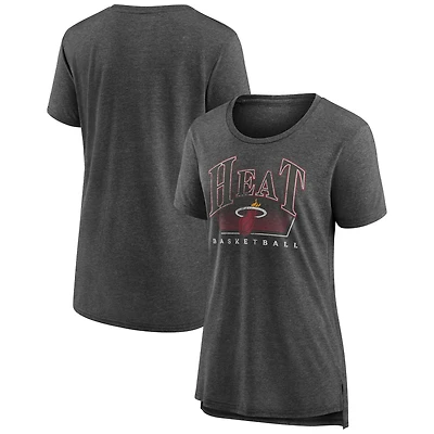 Women's Gray Miami Heat Selection Tri-Blend T-Shirt