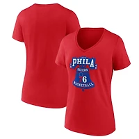 Women's  Red Philadelphia 76ers Hometown V-Neck T-Shirt