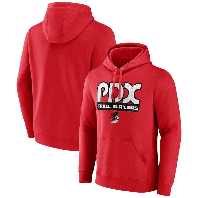 Men's  Red Portland Trail Blazers Team Pride Pullover Hoodie