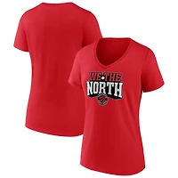 Women's  Red Toronto Raptors Team Pride V-Neck T-Shirt