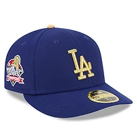 Men's New Era  Royal Los Angeles Dodgers 2025 Gold Collection Low Profile 59FIFTY Fitted Hat