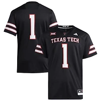 Men's adidas #1 Black Texas Tech Red Raiders Premier Jersey