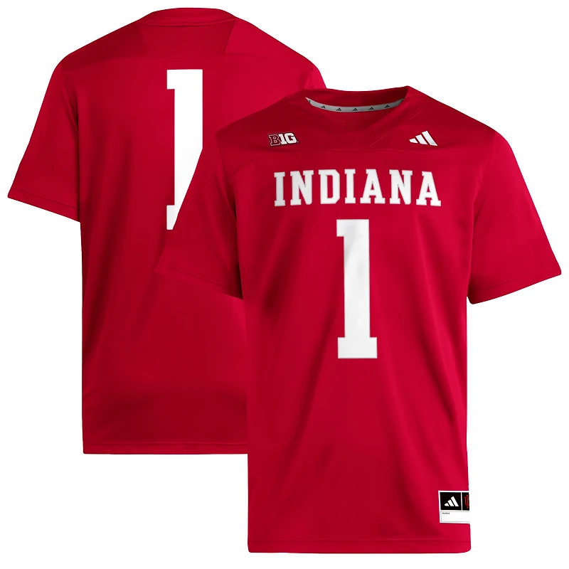 Men's adidas #1 Crimson Indiana Hoosiers Premier Jersey
