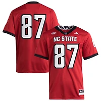 Men's adidas #87 Red NC State Wolfpack Premier Jersey