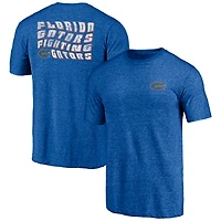 Men's Royal Florida Gators Wavy Logo Tri-Blend T-Shirt