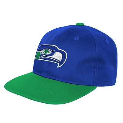 Youth Outerstuff  Royal Seattle Seahawks True Retro Adjustable Hat