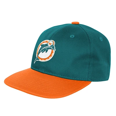 Youth Outerstuff  Aqua Miami Dolphins True Retro Adjustable Hat