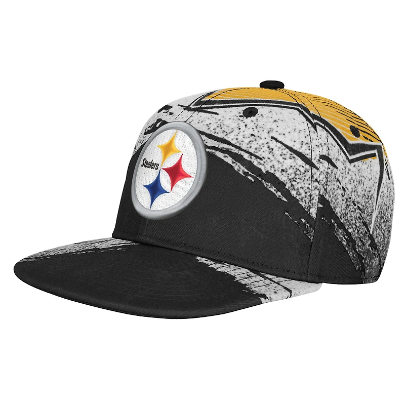 Youth Outerstuff  Black Pittsburgh Steelers Make Noise Adjustable Hat