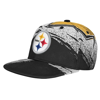 Youth Outerstuff  Black Pittsburgh Steelers Make Noise Adjustable Hat