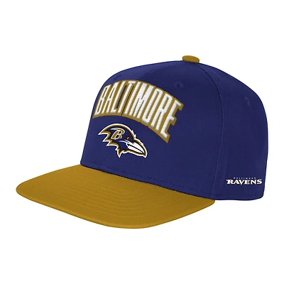 Youth Outerstuff  Purple Baltimore Ravens Essentials Adjustable Hat