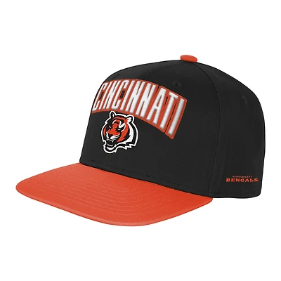 Youth Outerstuff  Black Cincinnati Bengals Essentials Adjustable Hat