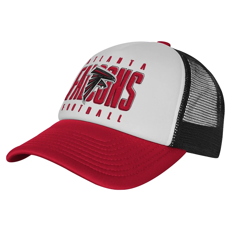 Youth White/Red Atlanta Falcons Essentials Trucker Adjustable Hat